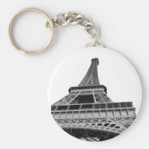 Black and White Eiffel Tower Key Chains