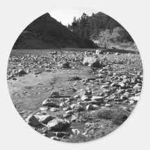 Black And White Landscape 3 Stickers