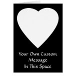 Black and White Love Heart Design. Card