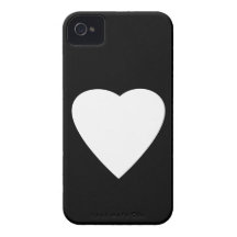 Black and White Love Heart Design. iPhone 4 Case-Mate Cases
