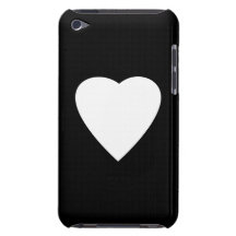 Black and White Love Heart Design. iPod Touch Cover