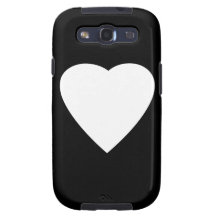 Black and White Love Heart Design. Galaxy SIII Case
