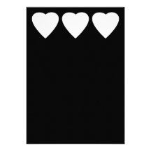 Black and White Love Heart Design. Invites