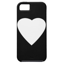 Black and White Love Heart Design. iPhone 5 Cover