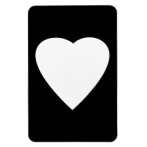 Black and White Love Heart Design. Magnet