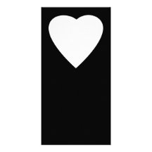 Black and White Love Heart Design. Photo Card