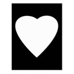 Black and White Love Heart Design. Post Card