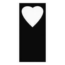 Black and White Love Heart Design. Rack Cards