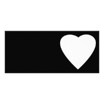 Black and White Love Heart Design. Rack Card Design