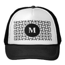 Black and white mesh pattern mesh hat