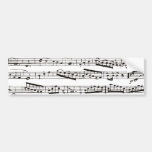 Black and white musical notes bumper stickers