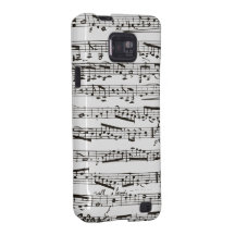 Black and white musical notes samsung galaxy SII covers