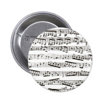 Black and white musical notes pins