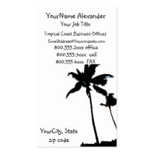 Black and White Palm Tree Business Card Template