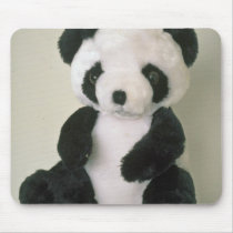 Black and white Panda toy mousepads