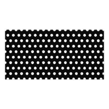 Black and White Polka Dot Pattern. Spotty. Photo Card