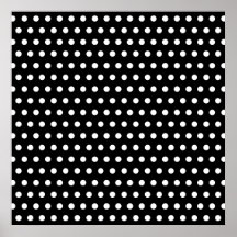 Black and White Polka Dot Pattern. Spotty. Posters