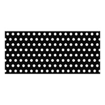 Black and White Polka Dot Pattern. Spotty. Rack Card