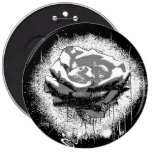 Black And White Rose Fine Art Buttons