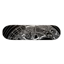 black and white skateboard