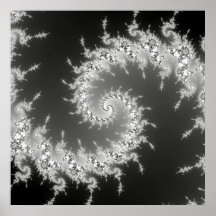 black and white spiral posters