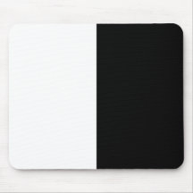 Black and White Split Color Mousepad