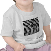 Black and white squiggle pattern. tee shirt
