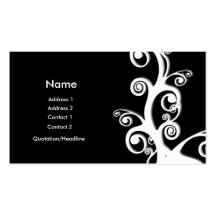 Black and White Twist Business Card