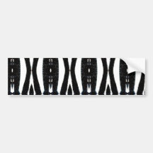 black and white vertical bumper sticker