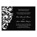 Black and White Wedding Invitation