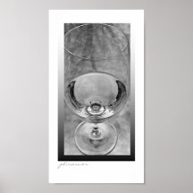 black and white wine poster