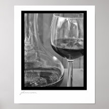 black and white wine two posters