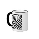 Black and White Zebra Print Pattern. Coffee Mugs