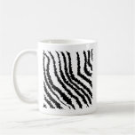 Black and White Zebra Print Pattern. Coffee Mugs