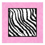 Black and White Zebra Print Pattern. Invite