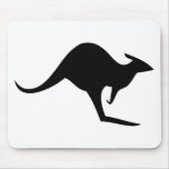 black australian kangaroo - australia mousepads