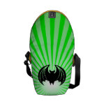 Black Bat; green Commuter Bags