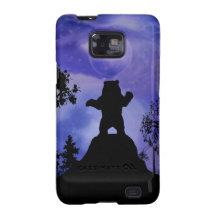 Black bear and the moon samsung galaxy SII cover