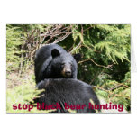 black bears 2bears 9x12, stop black bear hunting card