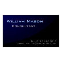 Black Blue Curved, Professional Business Card