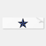 black-blue star icon bumper sticker