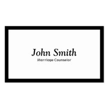 Black Border Marriage Counselling Business Card