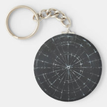 Black Bull's Eye (black minimalism) Keychain