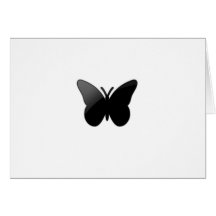 Black Butterfly Greeting Cards