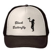 Black Butterfly Mesh Hat