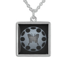 Black Butterfly Necklace