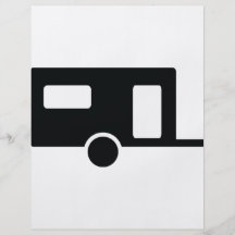 black caravan icon flyer design