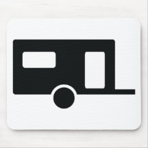 black caravan icon mouse pad