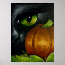BLACK CAT 1ST PUMPKIN Poster