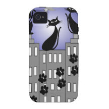 Black Cat Art for Cat Lovers iPhone 4/4S Covers